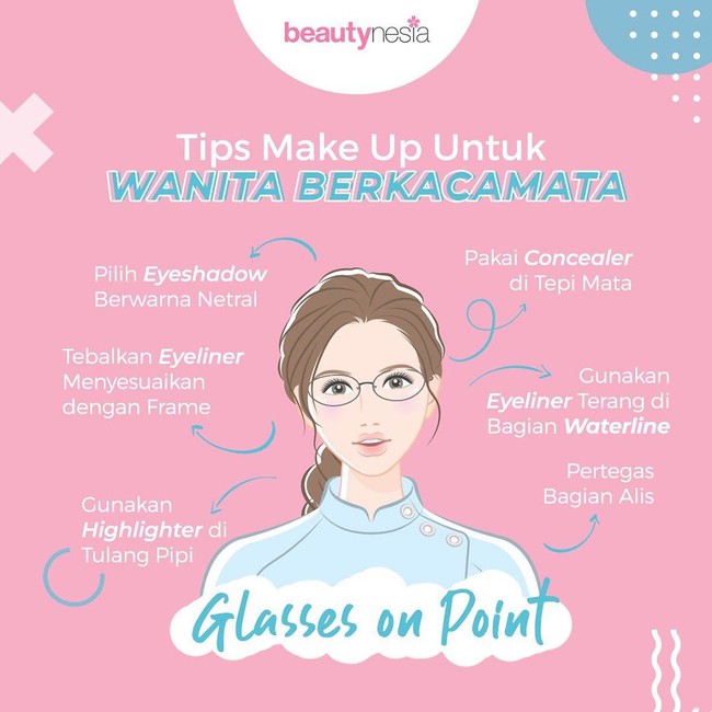 Infografis - Tips Makeup untuk Pemakai Kacamata