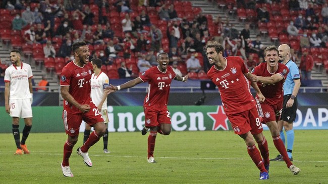 Javi Martinez mengukir prestasi sebagai spesialis gol Bayern Munchen di Piala Super Eropa sekaligus mengantar juara pada edisi 2020.