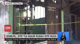 VIDEO: Cemburu, Istri Tua Bakar Rumah Istri Muda