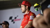 FOTO: MotoGP Catalunya, Pembalap Spanyol 'Kepung' Dovizioso Andrea Dovizioso menjadi satu-satunya pembalap Italia pada konferensi pers jelang MotoGP Catalunya 2020 di Sirkuit Barcelona, Kamis (24/9).