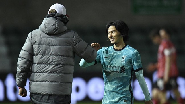Takumi Minamino tampil apik di ajang Piala Liga dan hal tersebut bisa jadi pertimbangan bagi Jurgen Klopp.