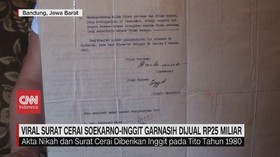 VIDEO: Viral Surat Cerai Soekarno Dijual Rp25 Miliar