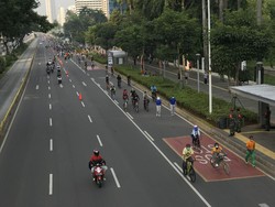Begini Suasana Kawasan Sudirman Pagi Ini di Tengah PSBB DKI Diperpanjang