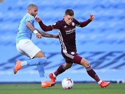 Babak Pertama Man City vs Leicester, Imbang 1-1