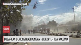VIDEO: Bubarkan Demonstrasi dengan Helikopter Tuai Polemik