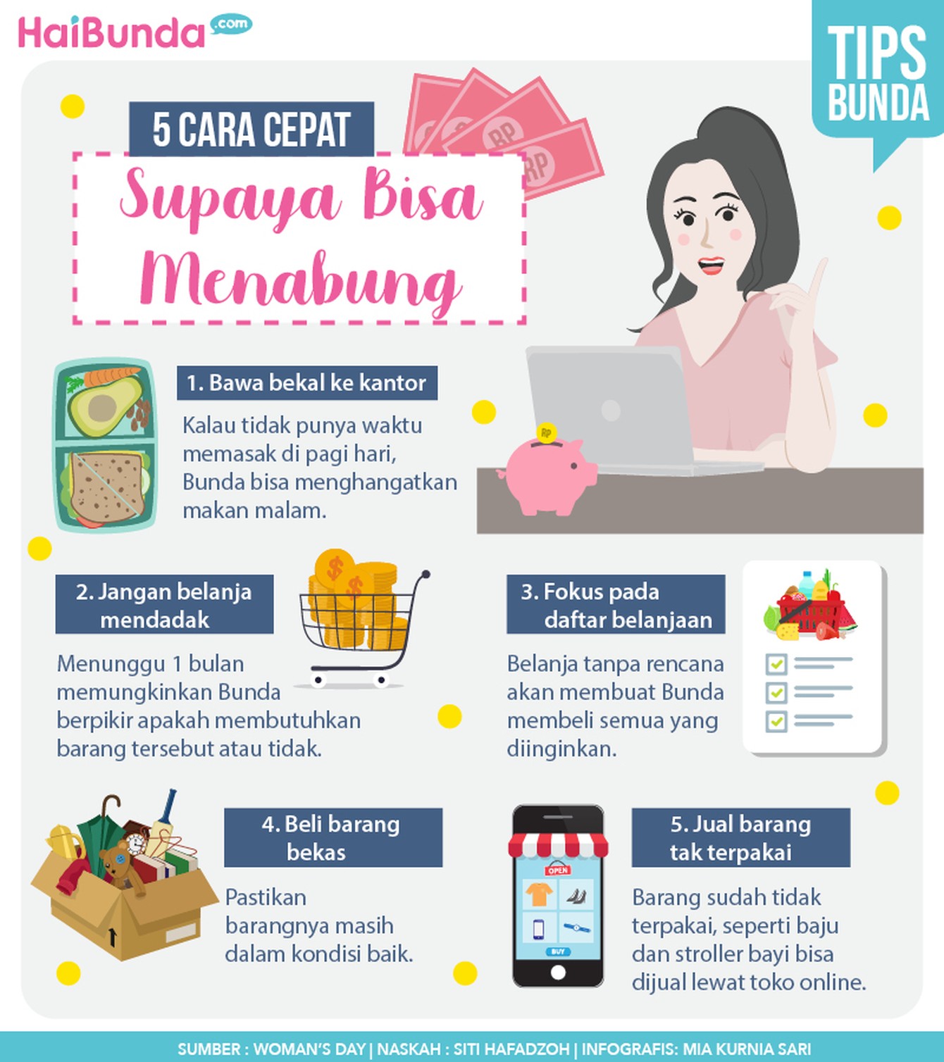 Infografis 5 Cara Cepat Supaya Bisa Menabung Infografis 5 Cara Cepat Supaya Bisa Menabung