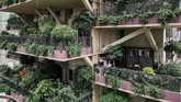 FOTO: Menengok Apartemen Berbalut Dedaunan di China Dibangun pada 2018 lalu, setiap balkon apartemen ini dirancang sebagai ruang untuk berbagai tanaman rindang tumbuh.