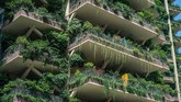 FOTO: Menengok Apartemen Berbalut Dedaunan di China Dibangun pada 2018 lalu, setiap balkon apartemen ini dirancang sebagai ruang untuk berbagai tanaman rindang tumbuh.