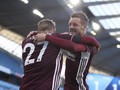 Hasil Liga Inggris: Leicester Cukur Man City, Vardy Hattrick