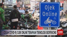 VIDEO: Cegah Covid-19, Ojol Terapkan Teknologi Geofencing