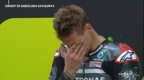 VIDEO: Tangisan Quartararo Usai Menang MotoGP Catalunya