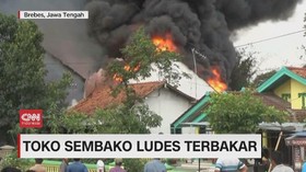 VIDEO: Toko Sembako Ludes Terbakar