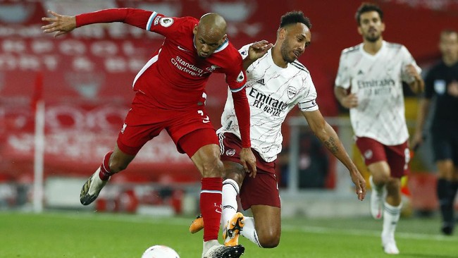 Kapten Arsenal Pierre Emerick Aubameyang tampil mengecewakan saat dipecundangi Liverpool 1-3 pada pekan ketiga Liga Inggris.