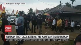 VIDEO: Abaikan Protokol Kesehatan, Kampanye Dibubarkan