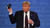 FOTO: Sengit Debat Pertama Trump-Biden Petahana Donald Trump dari Parati Republik dan capres Partai Demokrat, Joe Biden berhadapan untuk debat perdana di Ohio pada Selasa (29/9) malam waktu setempat.