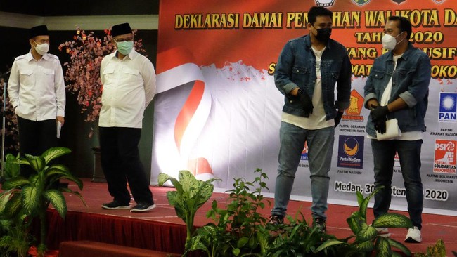 KPU Medan akan menggelar tiga kali debat paslon Akhyar Nasution-Salman Alfarisi dan Bobby Nasution-Aulia Rachman tanpa dihadiri pendukung akibat Covid-19.