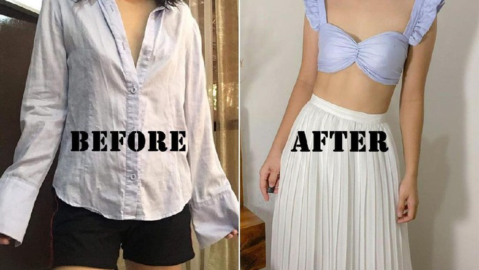 Viral! Gadis Ini Ubah Baju Bekas Jadi Stylish ala Fashionista!