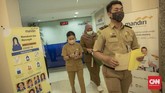 FOTO : Sidak Protokol Kesehatan Perkantoran Sebanyak 123 perusahaan di Jakarta ditutup sementara hingga 30 September 2020 karena ada pasien covid dan melanggar protokol kesehatan selama PSBB.