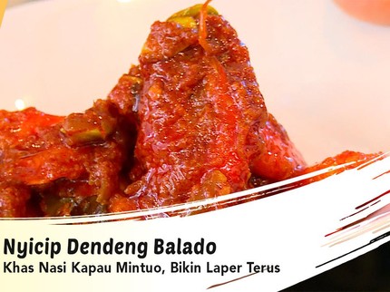 Nyicip Dendeng Balado Khas Nasi Kapau Mintuo, Bikin Laper Terus