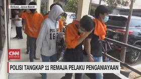 VIDEO: Polisi Tangkap 11 Remaja Pelaku Penganiayaan