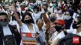 Foto: Pekerja Hiburan Malam Demo Anies di Balai Kota Sejumlah pekerja hiburan malam yang tergabung berdemo di Balai Kota menuntut Gubernur DKI Anies Baswedan mencabut penerapan PSBB Jakarta.