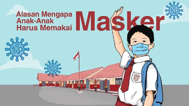 Infografis Alasan Anak Anak Harus Memakai Masker