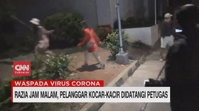 VIDEO: Razia Jam Malam, Pelanggar Kocar-kacir Dikejar Petugas