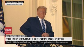VIDEO: Keluar dari Rumah Sakit, Trump Kembali ke Gedung Putih