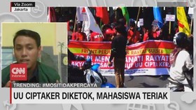 VIDEO: UU Ciptaker Diketok, Mahasiswa Teriak