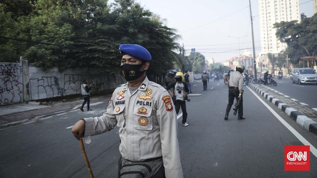FOTO: Demo Mahasiswa Menolak Omnibus Law di Jakarta