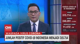 VIDEO: Jumlah Positif Covid-19 Indonesia Menjadi 315.714