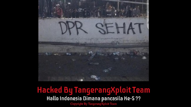 Dua situs pengadilan negeri diretas sebagai bentuk protes pengesahan UU Ciptaker oleh DPR.