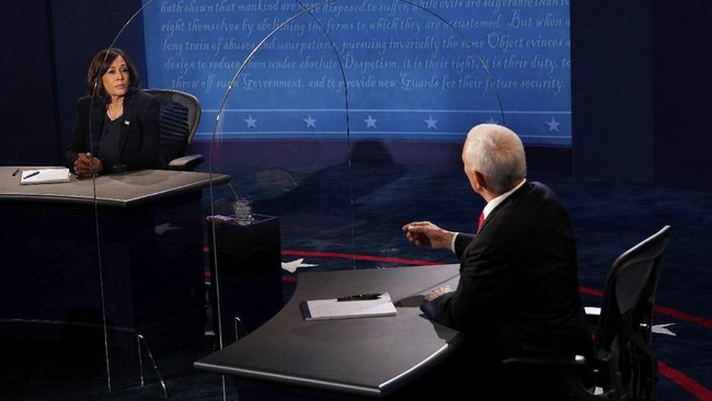 Polling CNN menunjukkan Kamala Harris menang atas rivalnya, Mike Pence dalam debat cawapres AS, hari ini.