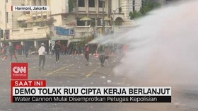 VIDEO: Demo RUU Cipta Kerja di Harmoni Ricuh