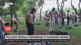 VIDEO: Hendak Demo, Puluhan Remaja Diamankan di Monas