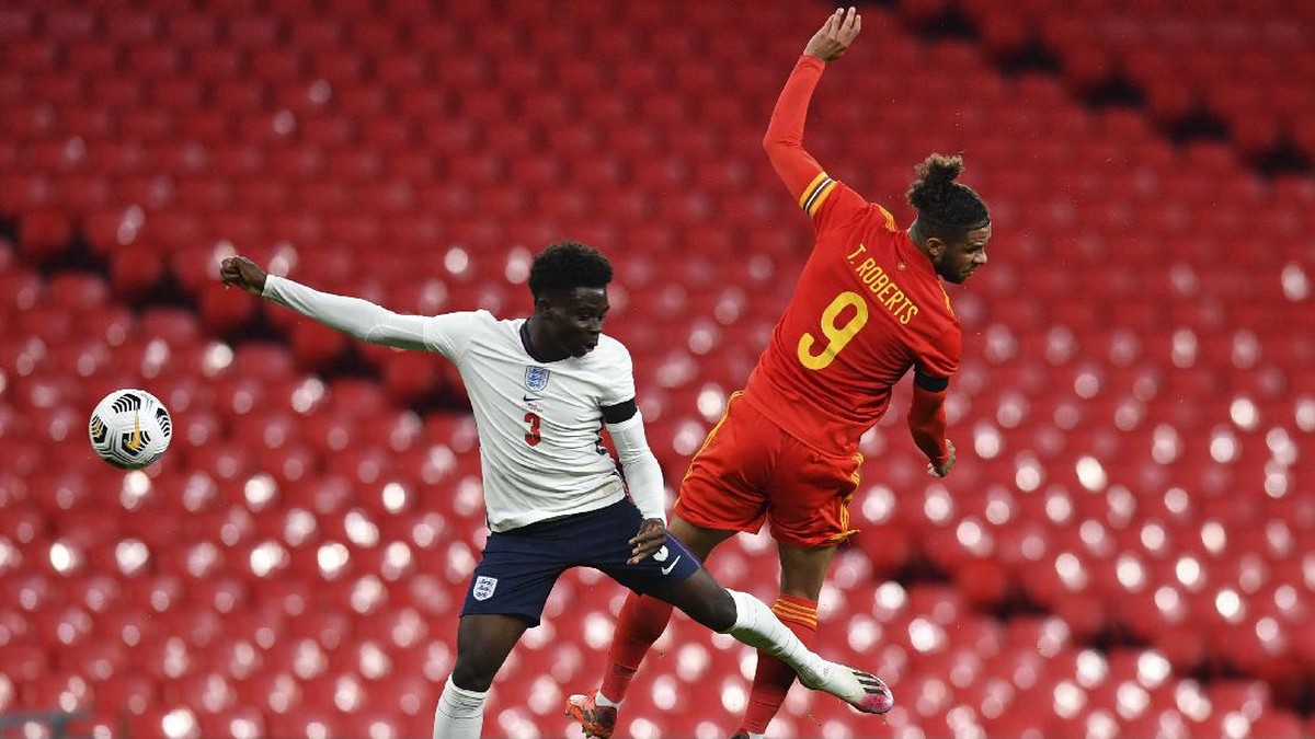 FOTO: Pemain Pelapis Inggris Menang 3-0 atas Wales