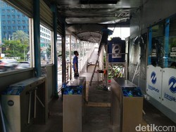 Begini Kondisi Halte TransJ Karet dan Dukuh Atas Usai Dirusak Pendemo