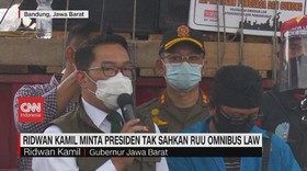 VIDEO: Ridwan Kamil Minta Jokowi Tak Sahkan RUU Omnibus Law