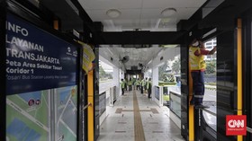 Halte Trans Jakarta yang Rusak di Thamrin Kembali Beroperasi