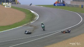 VIDEO: Luca Marini Kecelakaan Hebat di FP2 GP Prancis