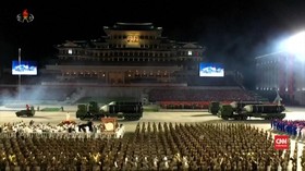 VIDEO: Parade Militer Korut, Pamer Rudal Balistik antar Benua