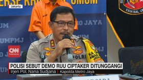 VIDEO: Polisi Sebut Demo RUU Ciptaker Ditunggangi