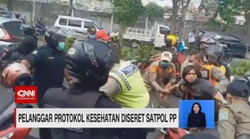 VIDEO: Pelanggar Protokol Kesehatan Diseret Satpol PP
