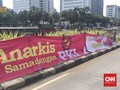Satpol PP: Spanduk Propaganda di Medan Merdeka Langgar Perda