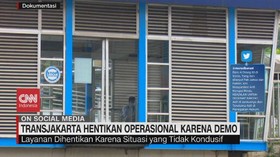 VIDEO: Transjakarta Hentikan Operasional Karena Demo