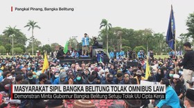 VIDEO: Demo Tolak Omnibus Law di Lampung & Bangka Belitung