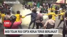 VIDEO: Aksi Tolak RUU Cipta Kerja Terus Belanjut