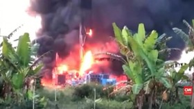 VIDEO: Sumur Minyak Pertamina Terbakar, 1 Pekerja Luka Bakar