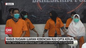 VIDEO: Tersangka Ujaran Kebencian RUU Cipta Kerja Ditahan