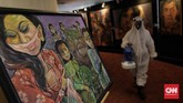 FOTO: Refleksi Kehidupan Masa Pandemi Dalam Karya Seni Rupa Sejumlah seniman menggelar pameran seni rupa bertajuk